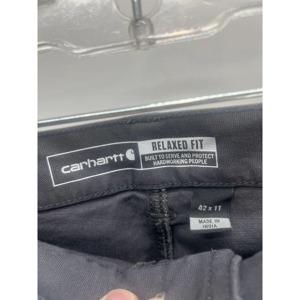 Size 42 Carhartt Rugged Flex‎ Relaxed Fit Canvas Cargo Work Short Gray Men